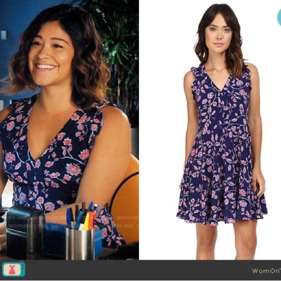 Rebecca Taylor Blue Floral Silk Dress - Picture 11 of 12